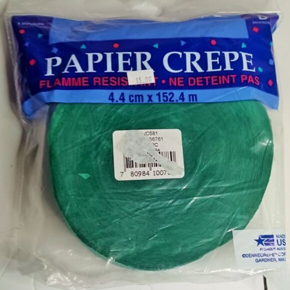 Lot of 3-NEW Jumbo Streamer Green -1500 Ft -500 each roll -1 3/4 inches x 500 ft - Picture 1 of 1